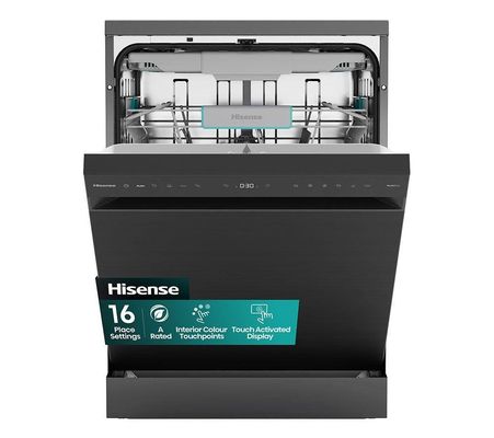 Hisense Hi6 Freestanding Dishwasher - WiFi-enabled A-Rated Black