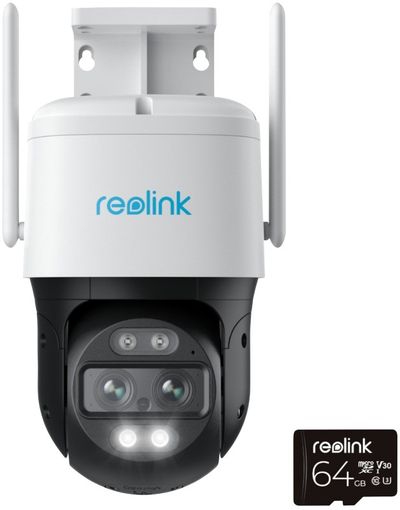 REOLINK TrackMix Pan-Tilt-Zoom 4K Ultra HD WiFi Security Camera with 64 GB card - White, White