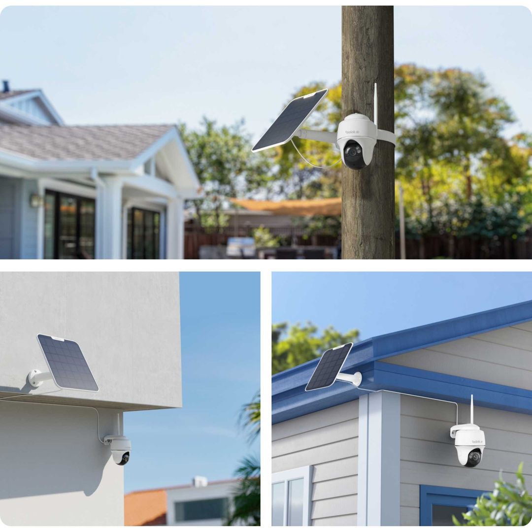 REOLINK Argus Series B440 4K WiFi Battery Security Camera, Solar Panel & 64 GB Memory Card, White - Image 1