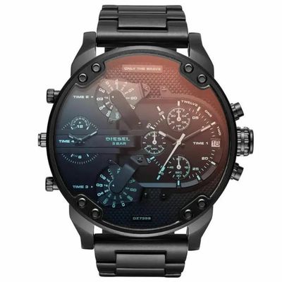 Diesel DZ7395 Mr Daddy 2.0 Black Stainless Steel Men's Watch - Thumbnail 2