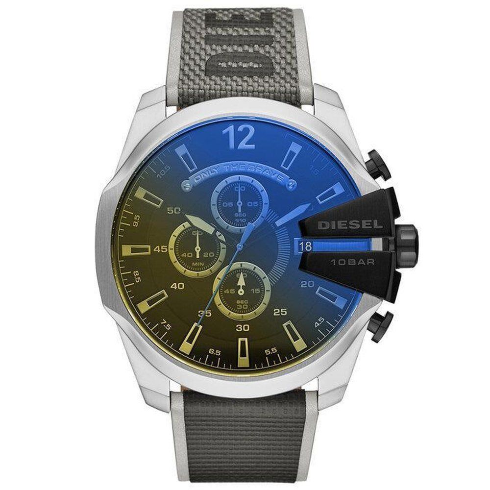 Diesel DZ4523 Mega Chıef 54mm Leather Black Mens Watch - Image 1