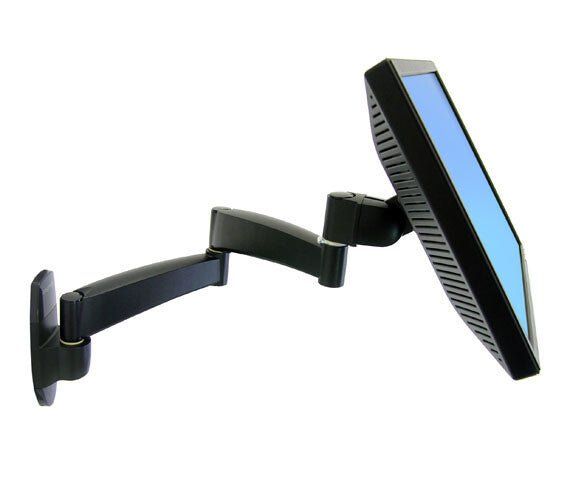 Ergotron 200 Series Wall Mount Arm. 2 Extensions 61 cm (24") Blac - Image 1