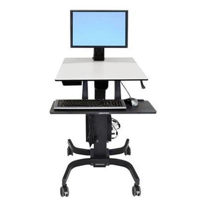 Ergotron WorkFit-C. Single LD Sit-Stand Workstation Black. Grey Multim