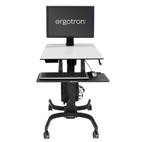 Ergotron WorkFit-C. Single HD Sit-Stand Workstation Black. Grey Multim - Image 1
