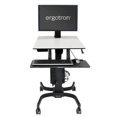 Ergotron WorkFit-C. Single HD Sit-Stand Workstation Black. Grey Multim