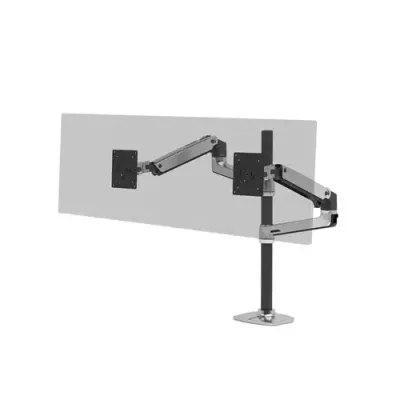 Ergotron LX Series LX Dual Stacking Arm Tall Pole 101.6 cm (40") Desk Aluminium - Thumbnail 2