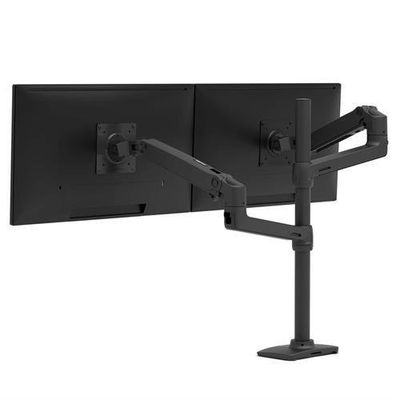 Ergotron LX Series LX Dual Stacking Arm. Tall Pole. Matte Black 101.6