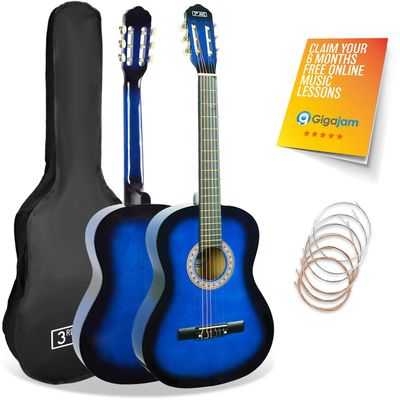 3rd Avenue Full Size Classical Guitar Pack - Blueburst