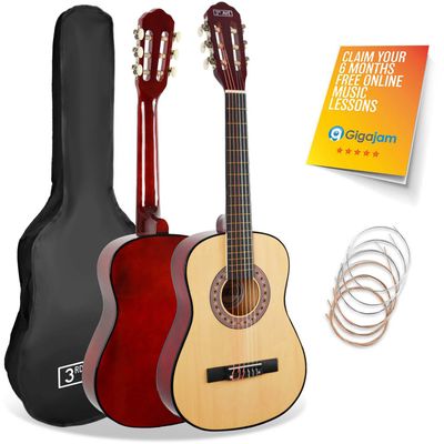 3rd Avenue 12 Size Classical Guitar Pack - Natural
