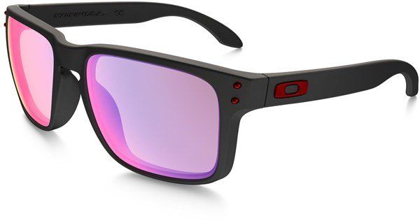 Oakley Holbrook Sunglasses - Matte Black Frame / +Red Iridium Lens