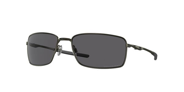 Oakley Mężczyzna Oakley OO4075 SQUARE WIRE 407504 Okulary przeciwsłoneczne Metal Czarny Szary Kwadratowy Spolaryzowane Prizm