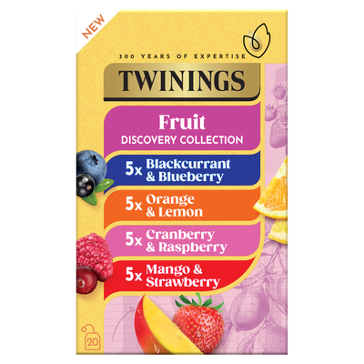 TWININGS Fruit Selection Tea Bags Individually Wrapped (Pack 20) F1547