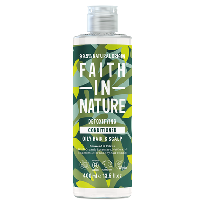 Faith in Nature Detoxifying Seaweed & Citrus Conditioner All Hair Types - 2 x 400ml in Pale Green - Thumbnail 2