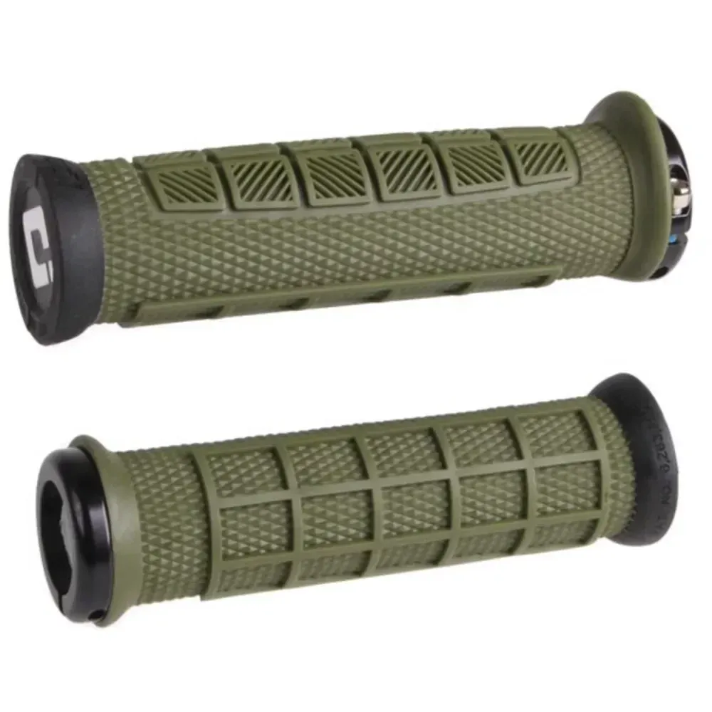 ODI Elite Pro V2.1 Lock-On MTB Handlebar Grips 130mm Army Green - Image 1