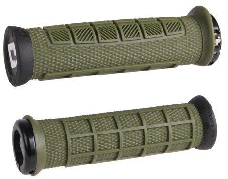 ODI Elite Pro V2.1 Lock-On MTB Handlebar Grips 130mm Army Green - Thumbnail 2