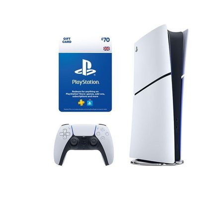SONY PlayStation 5 Digital Edition & Gift Card £70 Bundle, White - Thumbnail 2
