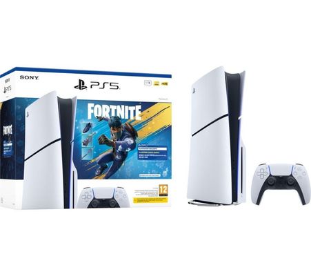 SONY PlayStation 5 Console & Fortnite Flowering Chaos Bundle, White - Thumbnail 2