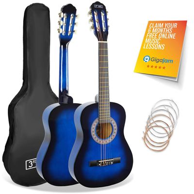 3rd Avenue 12 Size Classical Guitar Pack - Blue