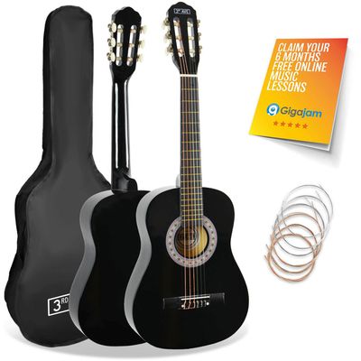 3rd Avenue 12 Size Classical Guitar Pack - Black