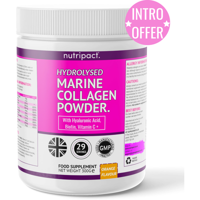 Hydrolysed Marine Collagen Powder and Essential Vitamins (300g) - Pink