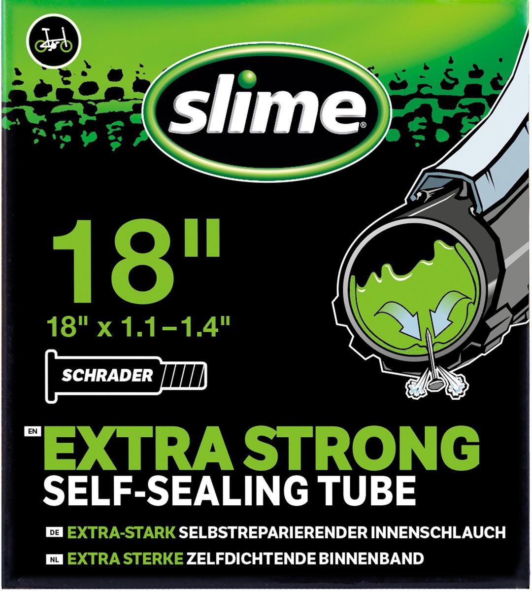 Slime Smart Self-Sealing Inner Tube - Schrader18 x 1.1-1.4 - Image 1