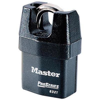 Master Lock Proseries Shrouded Shackle Padlock 54mm - Keyed Alike - Black
