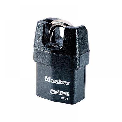 Master Lock Proseries Shrouded Shackle Padlock 54mm - Keyed Alike - Black - Thumbnail 3
