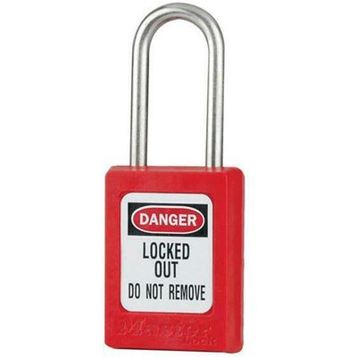Master Lock Lockout Padlock _ 35mm Body & 4.76mm Stainless Steel Shackle - Red