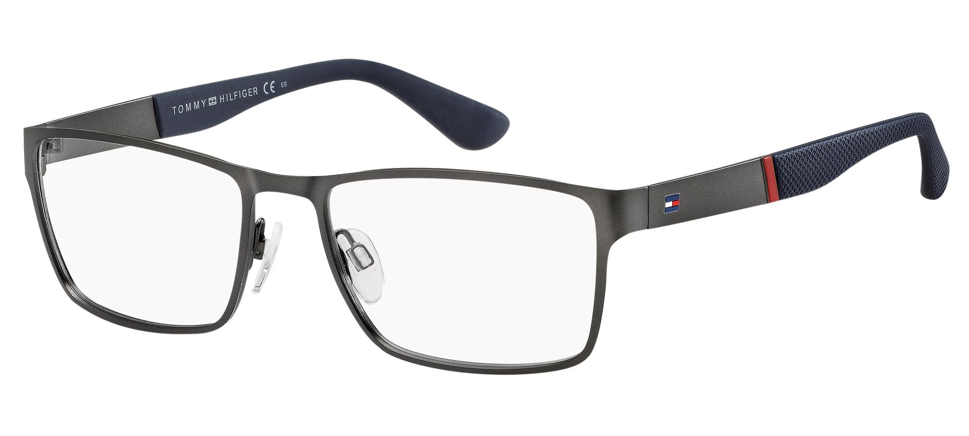 Tommy Hilfiger Mężczyzna Tommy Hilfiger TH 1543 R80 Oprawki optyczne Stal Beczka karabinowa Kwadratowy - Image 1