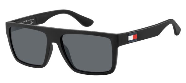 Tommy Hilfiger Man Tommy Hilfiger TH 1605/S 003/IR Sunglasses Plastic Black Grey Squared Normal - Thumbnail 2