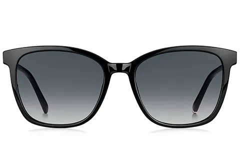 Tommy Hilfiger Kobieta Tommy Hilfiger TH 1723/S 807/9O Okulary przeciwsłoneczne Acetat Czarny Szary Kwadratowy Zacieniony - Thumbnail 2