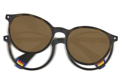 Polaroid Unisex Polaroid PLD 6137/CS 086/SP Okulary przeciwsłoneczne Plastikowy Hawana Miedź Okrągły Spolaryzowane - Thumbnail 2