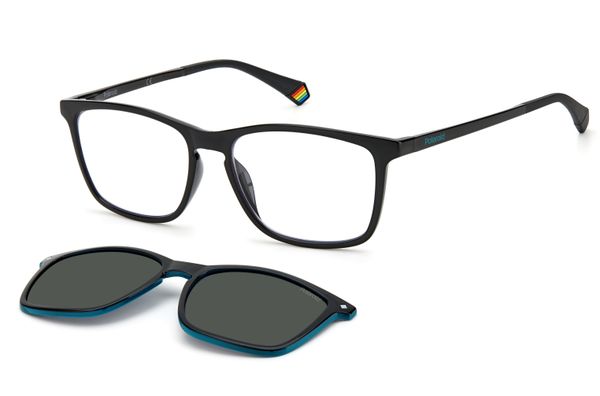 Polaroid Mężczyzna Polaroid PLD 6139/CS 807/M9 Okulary przeciwsłoneczne Plastikowy Czarny Szary Kwadratowy Spolaryzowane