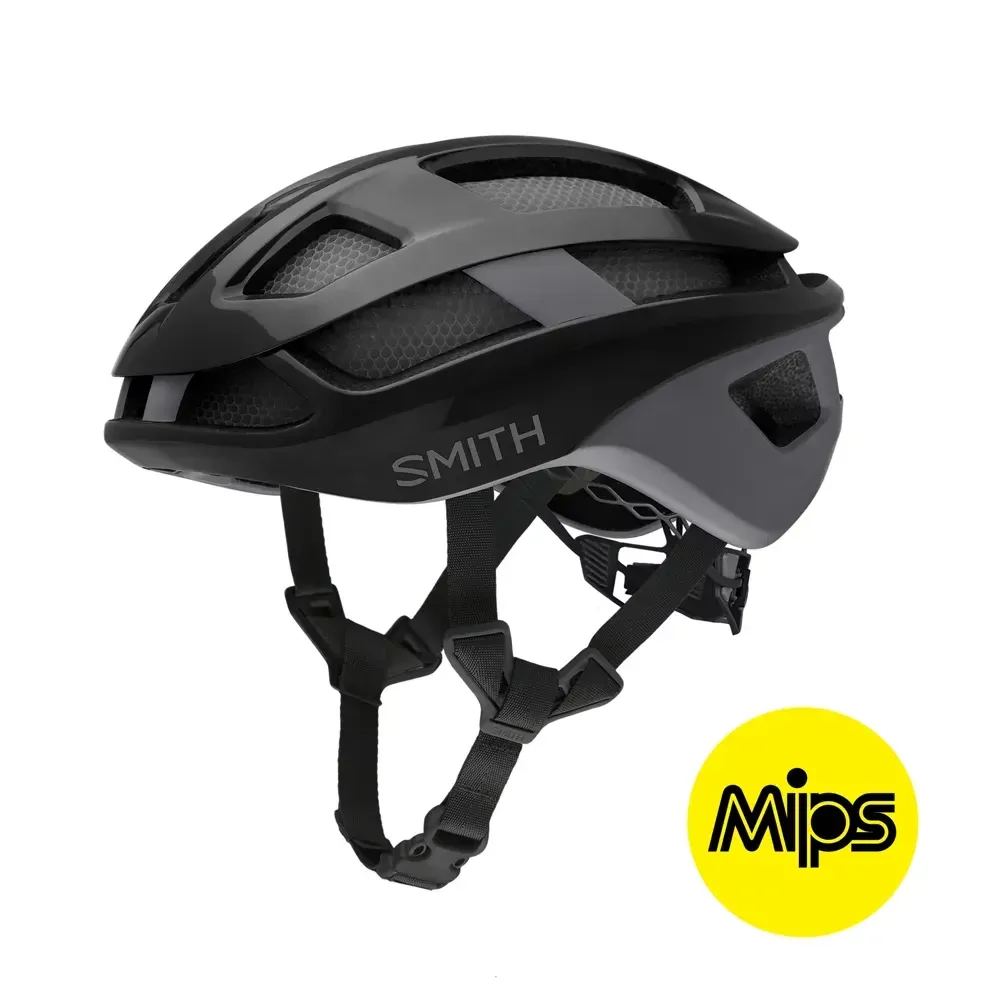 Smith Trace MIPS Road Helmet BLACK MATTE CEMENT - Image 1