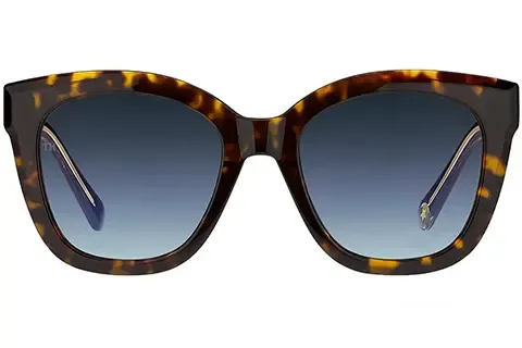 Tommy Hilfiger Kobieta Tommy Hilfiger TH 1884/S 086/GB Okulary przeciwsłoneczne Acetat Hawana Niebieski Cat Eye Zacieniony - Thumbnail 2