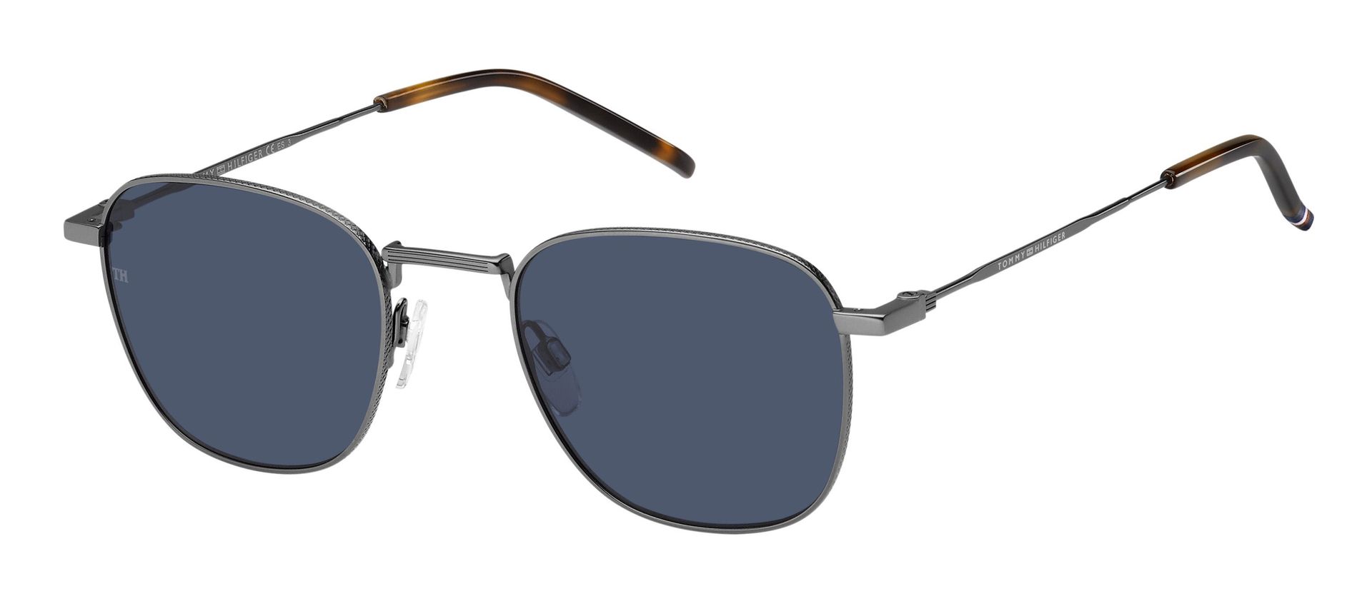 Tommy Hilfiger Mężczyzna Tommy Hilfiger TH 1873/S R80/KU Okulary przeciwsłoneczne Metal Nieprzezroczysty pręt karabinowy Niebieski Kwadratowy - Image 1
