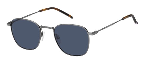 Tommy Hilfiger Mężczyzna Tommy Hilfiger TH 1873/S R80/KU Okulary przeciwsłoneczne Metal Nieprzezroczysty pręt karabinowy Niebieski Kwadratowy