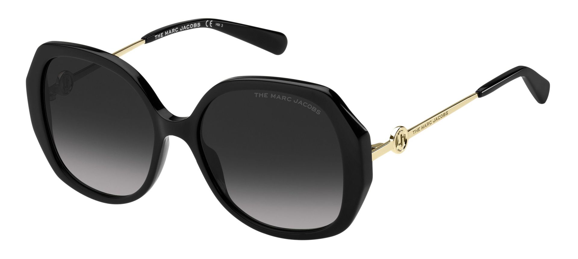 Marc Jacobs Kobieta Marc Jacobs MARC 581/S 807/9O Okulary przeciwsłoneczne Acetat Czarny Szary Motyl Normalna Zacieniony - Image 1