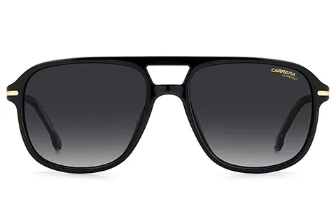 Carrera Mężczyzna Carrera CARRERA 279/S 2M2/9O Okulary przeciwsłoneczne Plastikowy Czarny/Złoty Szary Kwadratowy Normalna Zacieniony - Thumbnail 2