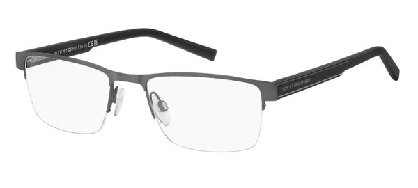 Tommy Hilfiger Mężczyzna Tommy Hilfiger TH 1996 R80 Oprawki optyczne Stal Nieprzezroczysty pręt karabinowy Kwadratowy