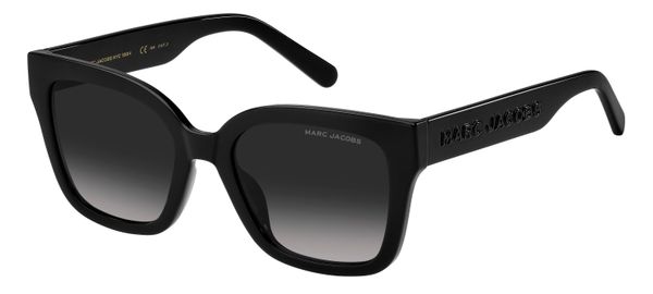 Marc Jacobs Kobieta Marc Jacobs MARC 658/S 807/9O Okulary przeciwsłoneczne Plastikowy Czarny Szary Kwadratowy Zacieniony