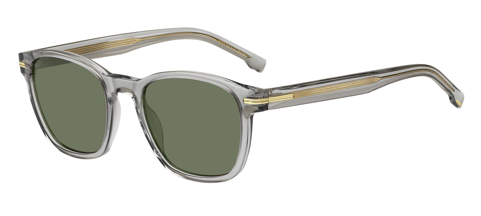 Hugo Boss Mężczyzna Hugo Boss BOSS 1505/S KB7/QT Okulary przeciwsłoneczne Bio-Cecid Szary Zielony Kwadratowy - Image 1