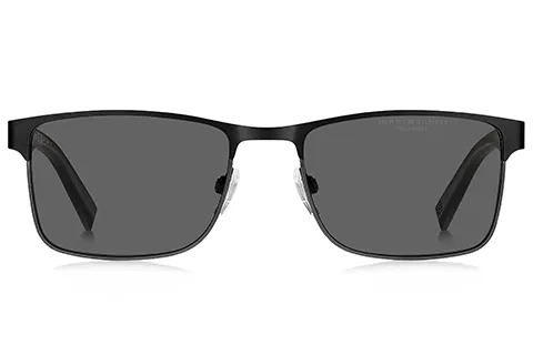Tommy Hilfiger Mężczyzna Tommy Hilfiger TH 2040/S TI7/M9 Okulary przeciwsłoneczne Stal Czarny-nieprzejrzysty Szary Kwadratowy Spolaryzowane - Thumbnail 2