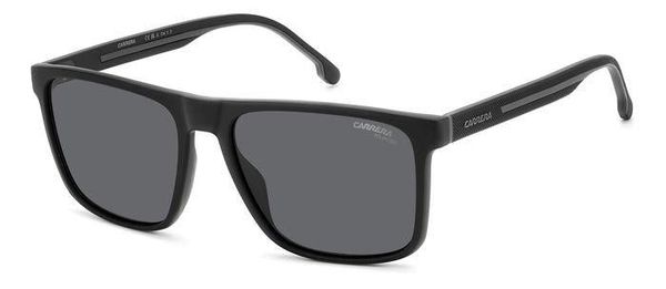 Carrera Mężczyzna Carrera CARRERA 8064/S 08A/M9 Okulary przeciwsłoneczne Acetat Czarny Szary Kwadratowy Spolaryzowane