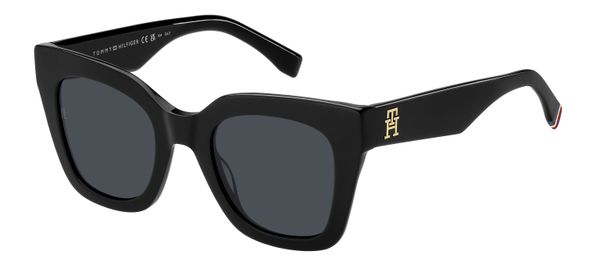 Tommy Hilfiger Kobieta Tommy Hilfiger TH 2051/S 807/IR Okulary przeciwsłoneczne Acetat Czarny Szary Kwadratowy