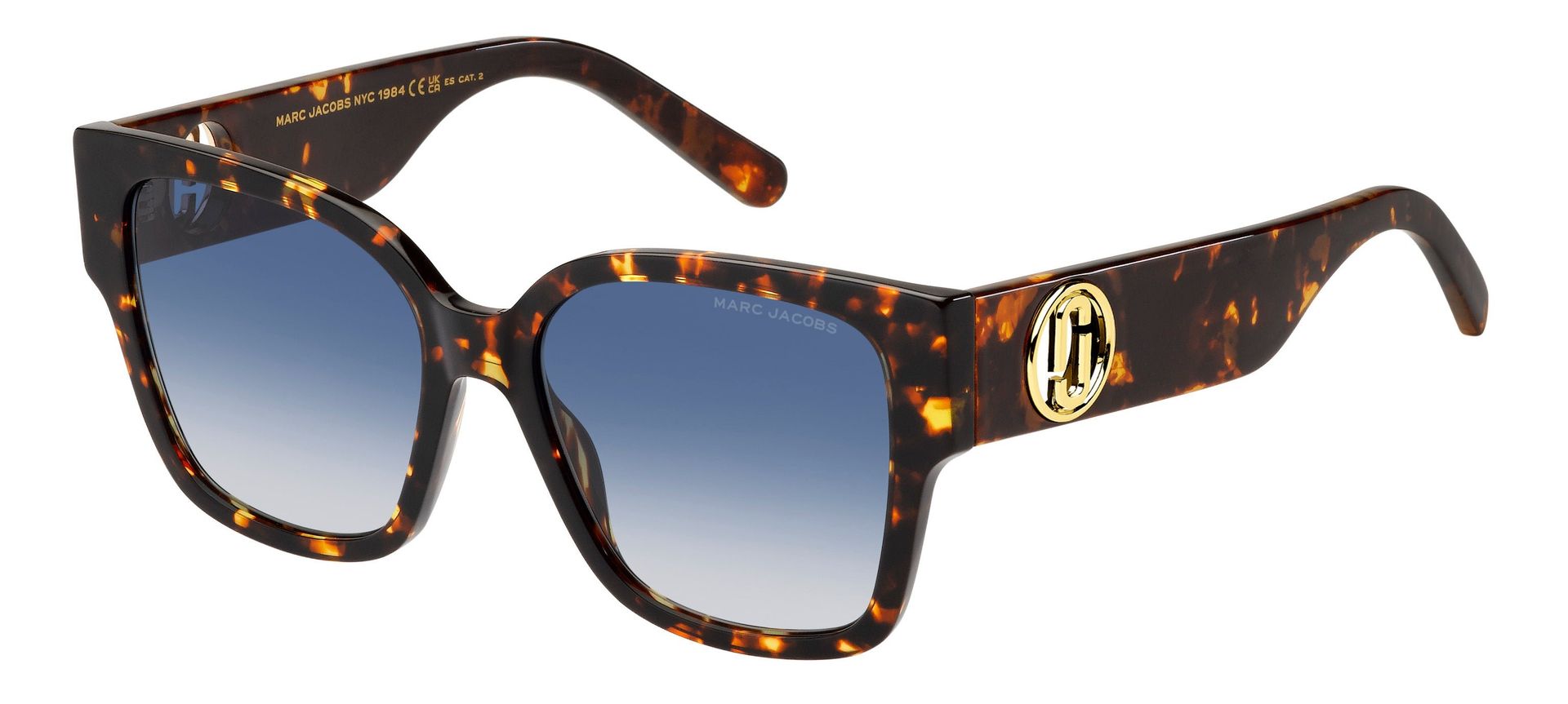 Marc Jacobs Kobieta Marc Jacobs MARC 698/S 086/08 Okulary przeciwsłoneczne Acetat Hawana Niebieski Kwadratowy Normalna Zacieniony - Image 1