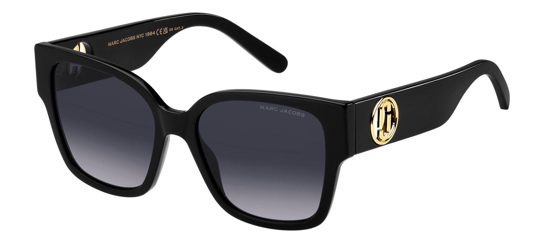Marc Jacobs Kobieta Marc Jacobs MARC 698/S 807/9O Okulary przeciwsłoneczne Acetat Czarny Szary Kwadratowy Normalna Zacieniony - Image 1