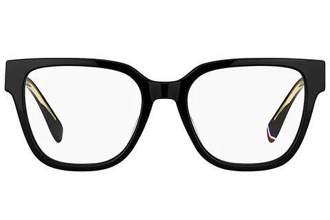 Tommy Hilfiger Kobieta Tommy Hilfiger TH 2102 807 Oprawki optyczne Acetat Czarny Kwadratowy - Thumbnail 2