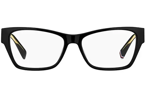 Tommy Hilfiger Kobieta Tommy Hilfiger TH 2104 807 Oprawki optyczne Acetat Czarny Kwadratowy - Thumbnail 2