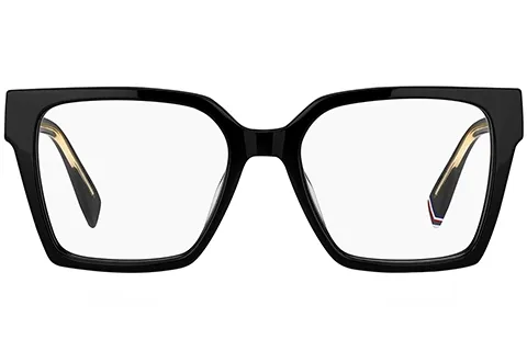 Tommy Hilfiger Kobieta Tommy Hilfiger TH 2103 807 Oprawki optyczne Acetat Czarny Kwadratowy - Thumbnail 2
